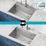 KRAUS Kore 28" Drop-In Workstation 16 Gauge Stainless Steel Single Bowl Kitchen Sink - KWT310-28
