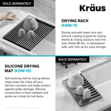 KRAUS Turino 33" Drop-In or Undermount Fireclay Workstation Kitchen Sink in Gloss White - KFDW1-33GWH