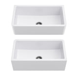 KRAUS Turino 33" Reversible Apron Front Fireclay Kitchen Sink in Matte White - KFR1-33MWH