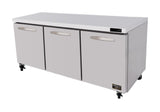Kool-It KUCR-72-3 | 72" Wide 3 Door Undercounter Refrigerator - KUCR-72-3
