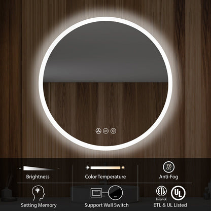 Blossom Orion 24″ Round LED Mirror with Frosted Side - LED M3 R24