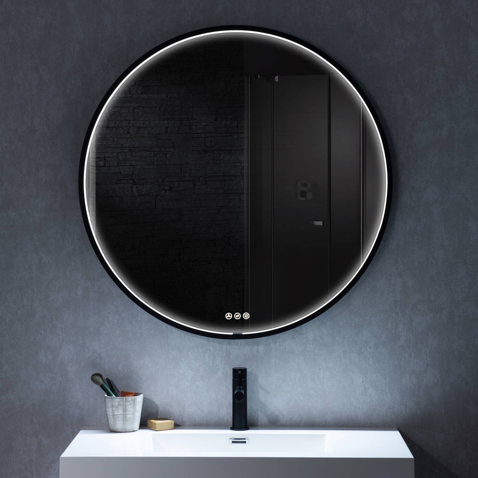 Blossom Oskar 36 Inch Round LED Mirror - LED M7 R36 MB - Backyard Provider