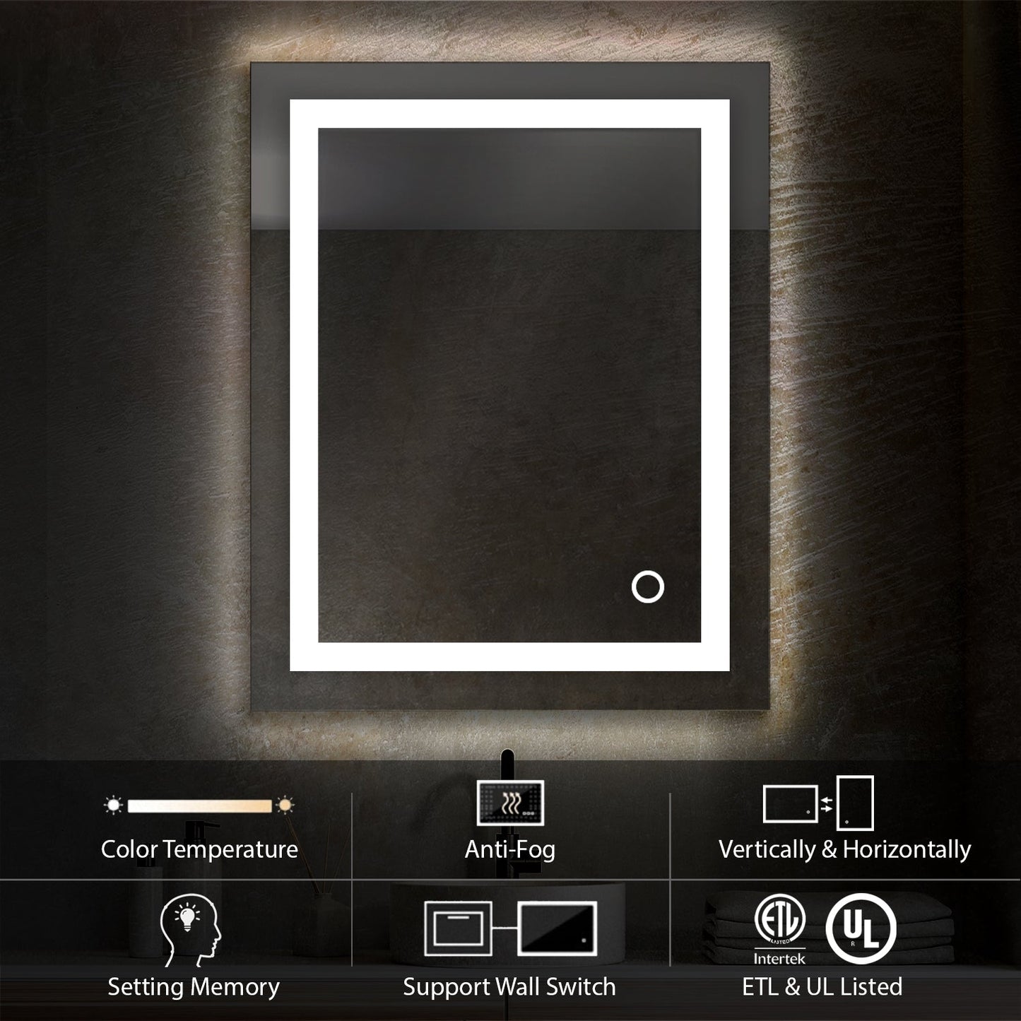 Blossom Lyra 24 x 30 Inch LED Mirror - LED M8 2430