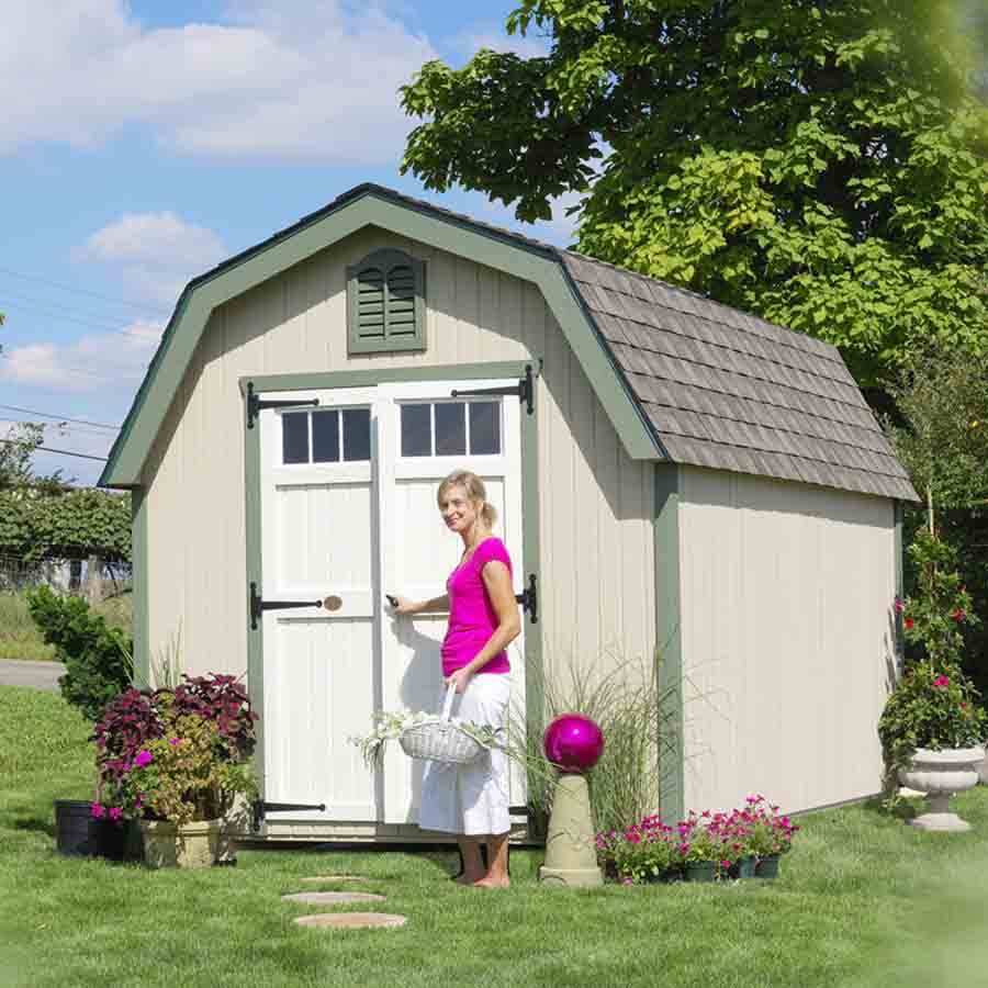 Little Cottage Company Colonial Greenfield Barn Style Shed Kit - LCC-CGF-PC