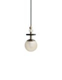 Ladies & Gentlemen Maru Pendant - Antique Brass - MARU-AntiqueBrass-6-Short-Cream