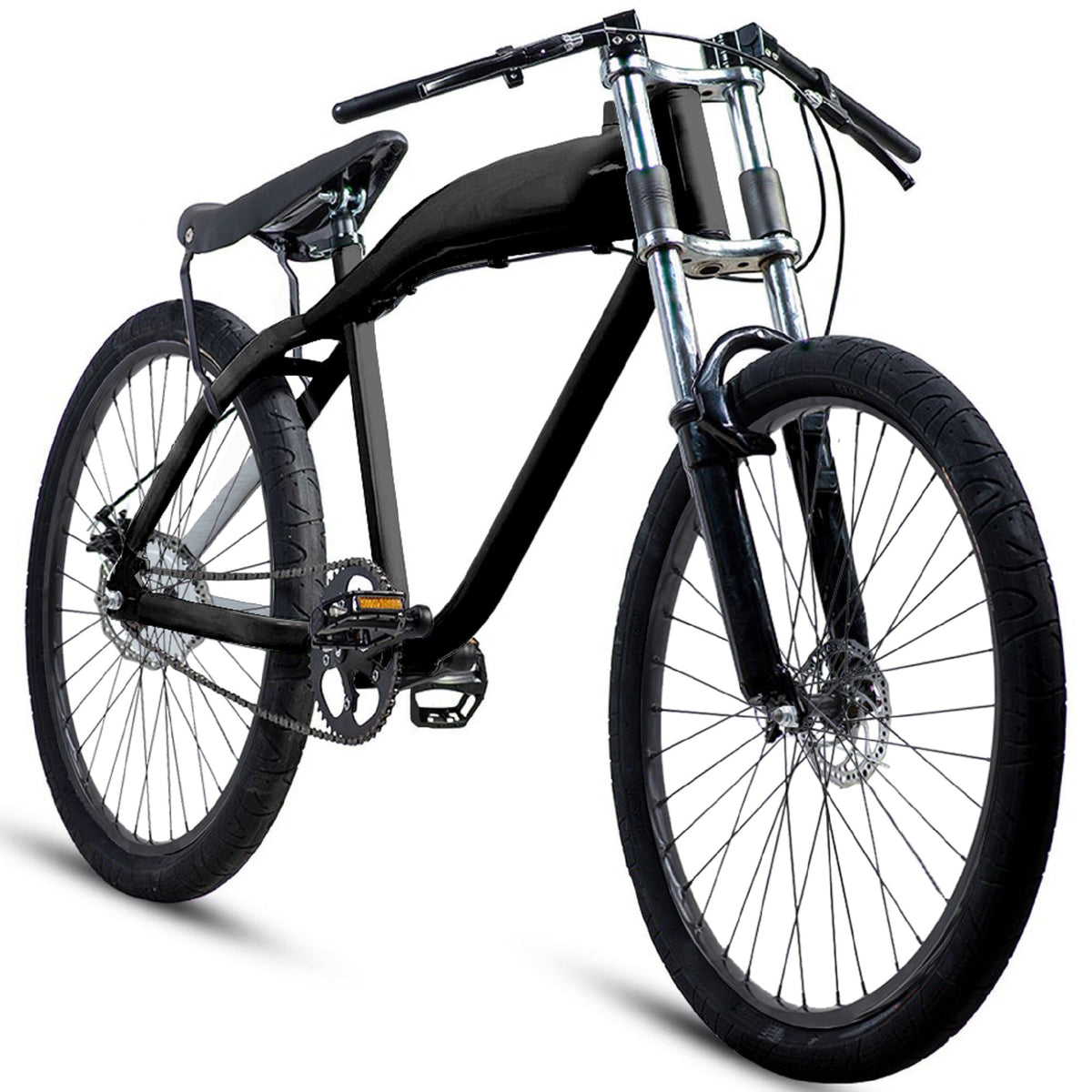 BBR Tuning F-ZERO Motor-Ready Motorized Bicycle - Black - BBR-RRCOMPBIKE-BLK