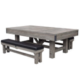 Hathaway Logan 7ft Multi Game Pool Dining Table with Benches - BG50348
