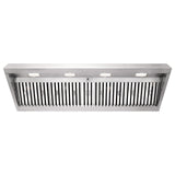 Range Hood Insert 60 Inch, 1200 CFM Built-in Kitchen Hood with 4 Speeds, Ultra-Quiet Stainless Steel Ducted Vent Hood Insert with Dimmable LED Lights and Dishwasher Safe Filter - NX-19IL-60-Warm White
