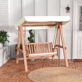 Costway Outdoor Swing Bench 2 Seats with Wood A-Frame New - NP11330+