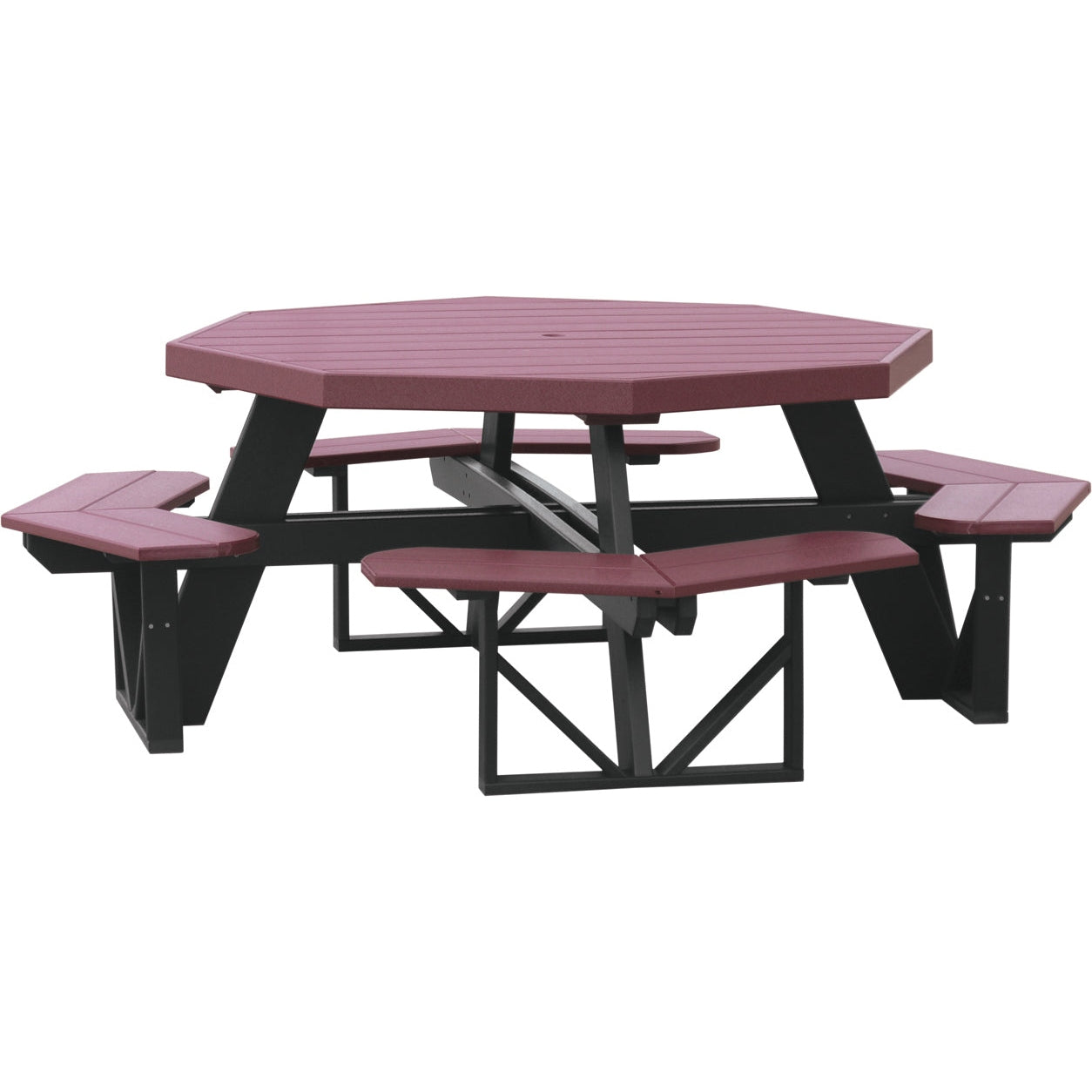 LuxCraft Octagon Picnic Table - POPTCHB