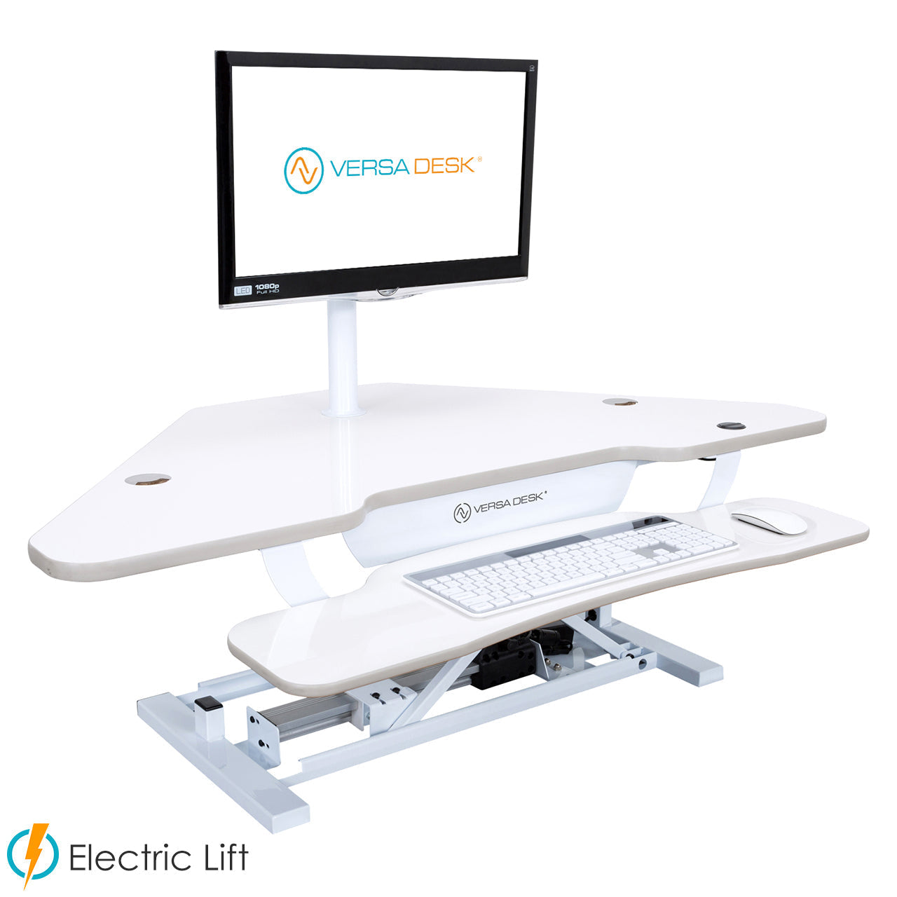 VersaDesk - 48" Power Pro Corner Electric Standing Desk Converter