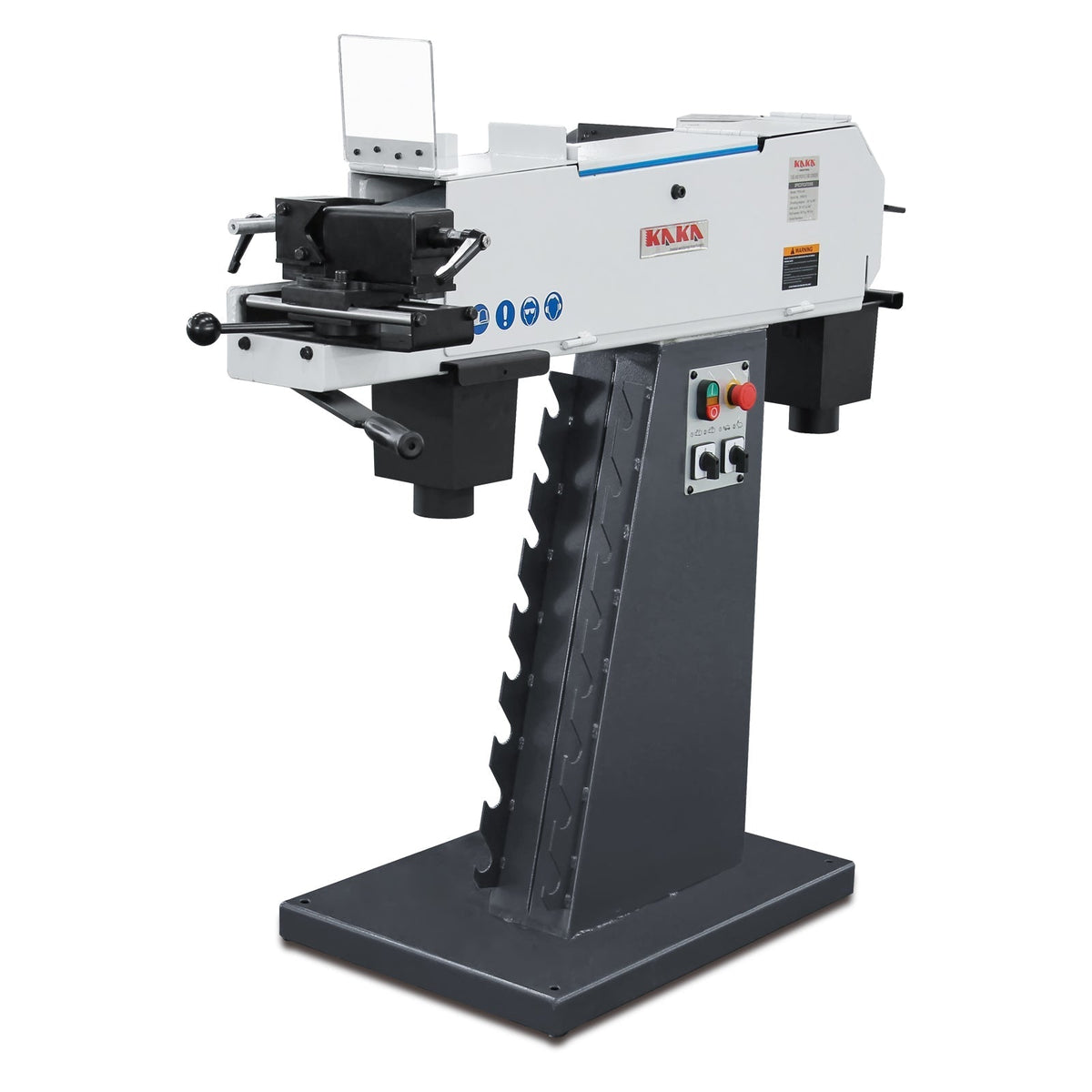 KaKa Industrial PRS-4A Belt Grinder, Metal Sander with Cast Iron Base, 30-90° Angle, Arc Cutting, 220V-60HZ-3PH - 189013V220