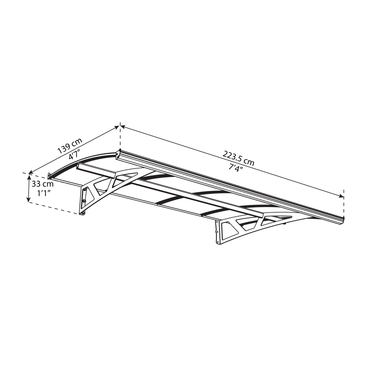 Palram Canopia | Amsterdam Door Awning - HG9576