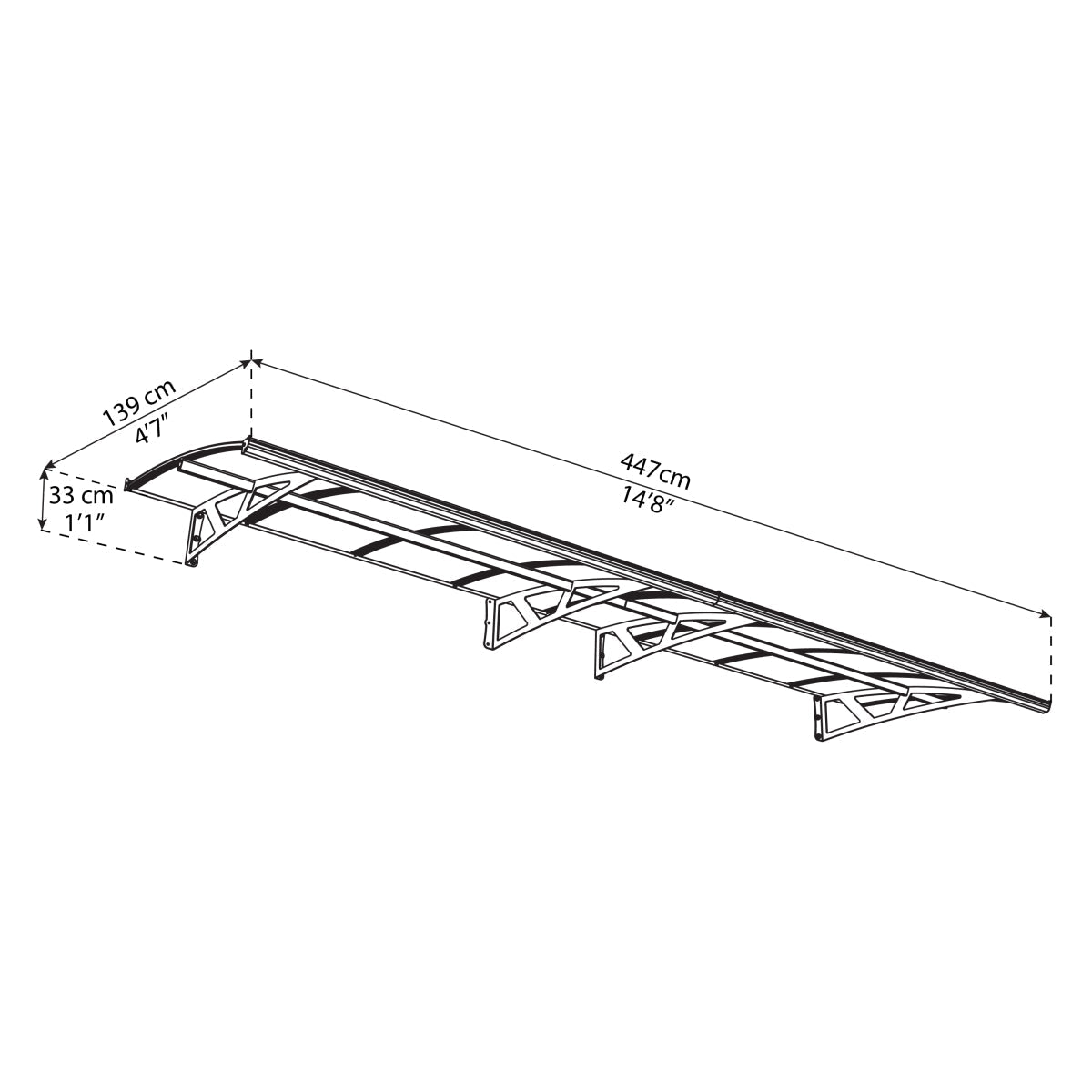 Palram Canopia | Amsterdam Door Awning - HG9576