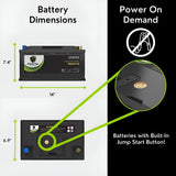 PowerTex 2009 BMW X5 Car Battery BCI Group 49 / H8 Replacement Lithium LiFePO4 Automotive Battery - PTLG49