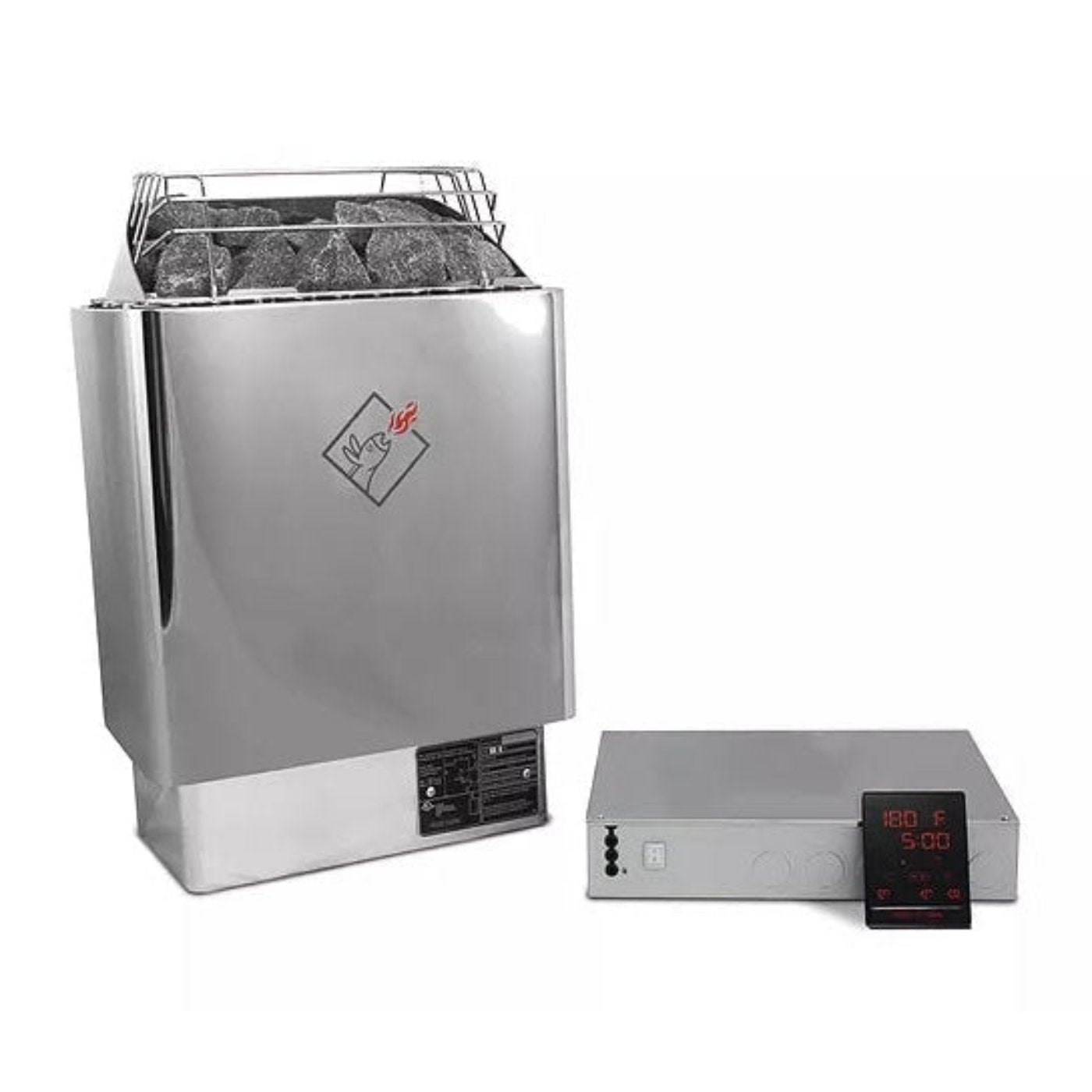 Hot Ass Saunas ProHeat Series 3kW Stainless Steel Sauna Heater System at 240V 1PH with HeatPad10 Touchscreen Total Sauna Environment Control - PH300