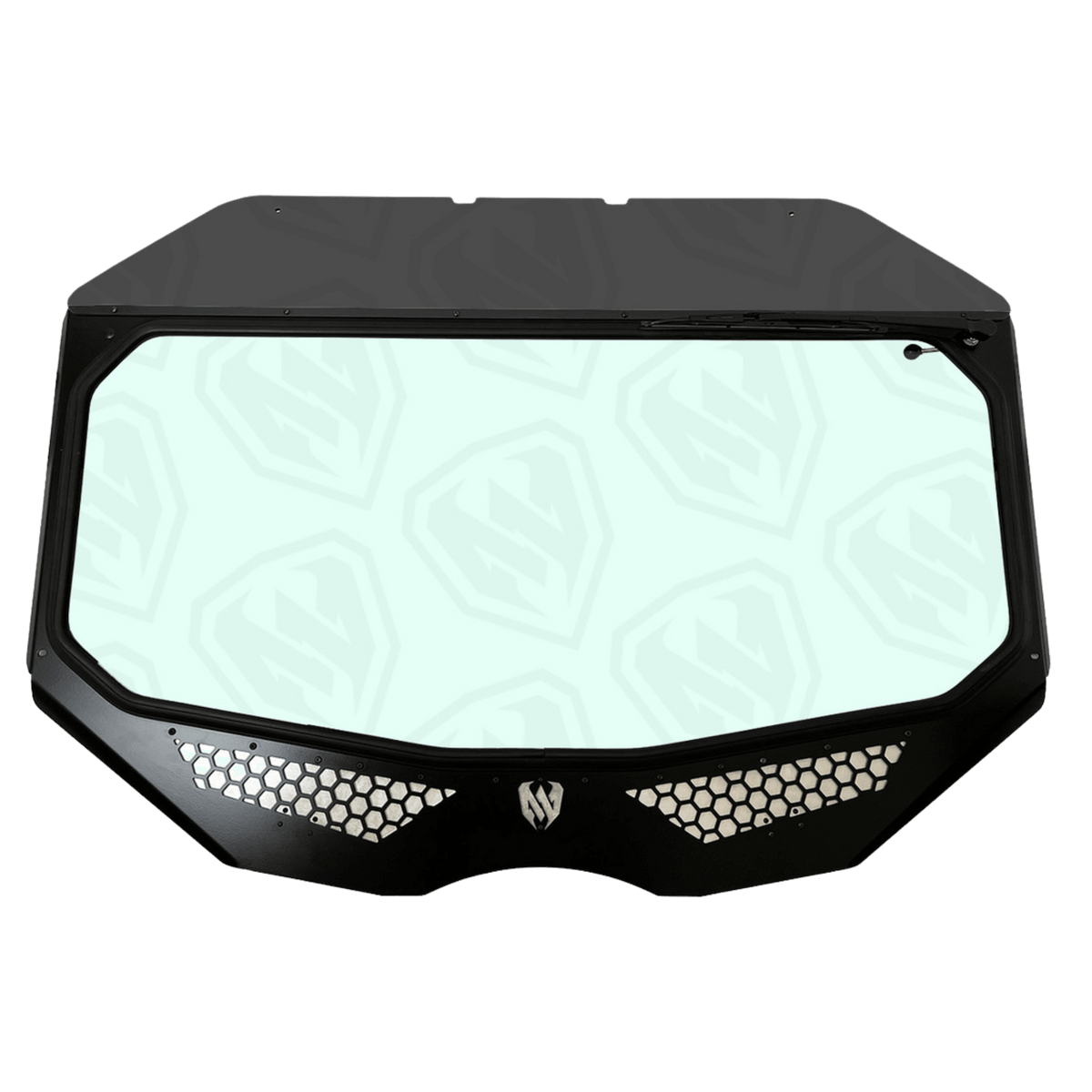 Moto Armor Can-Am Maverick X3 Vented Full Glass Windshield (2017+) - MA-X3-WS-GLS-BLK-Y