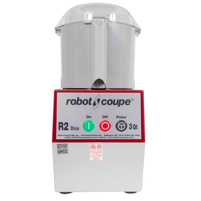 Robot Coupe R2B 3 Qt. Single Speed Table-Top Cutter Mixer - 1 Hp / 120V - R2B