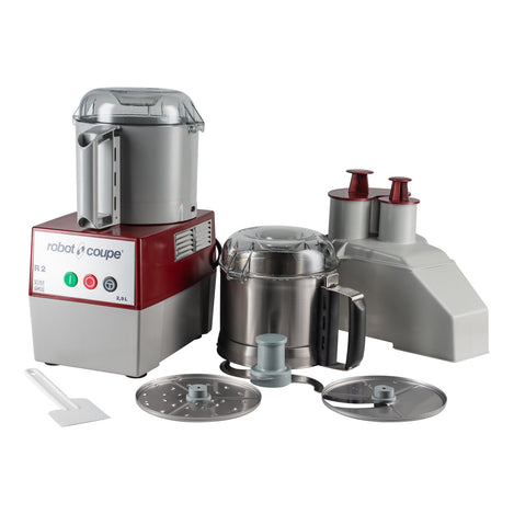 Robot Coupe 3 Qt. Combination Food Processor with Bonus Stainless Steel Bowl - 1 Hp / 120V - R2N
