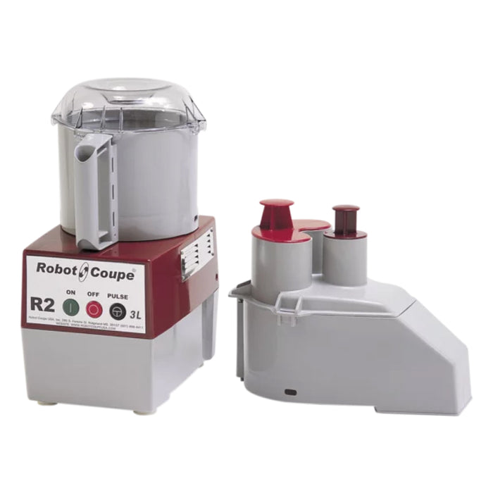 Robot Coupe R2N 3 Qt. Grey Composite Bowl Single Speed Combination Processor - 1 Hp / 120V - R2N