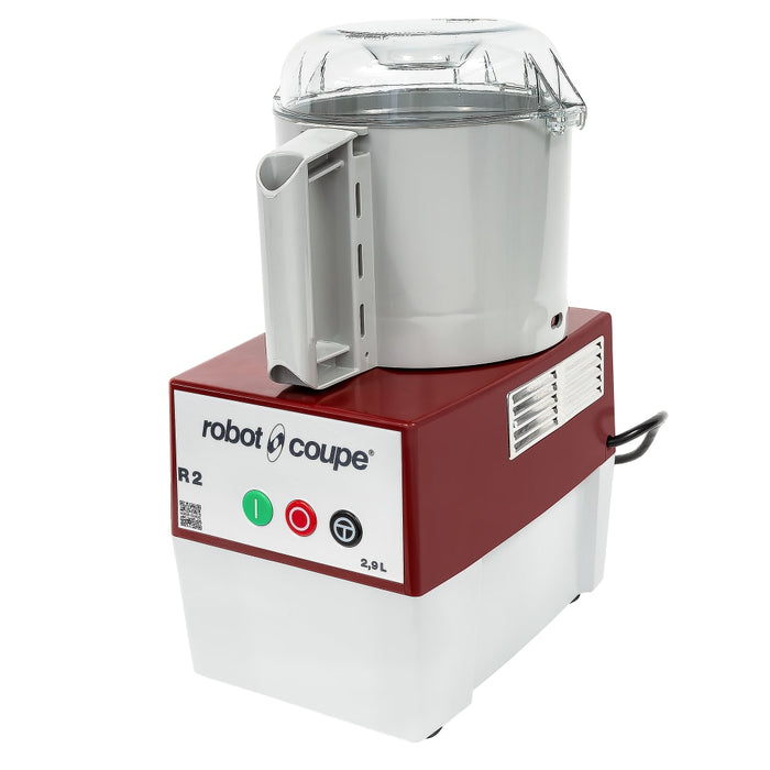 Robot Coupe R2N 3 Qt. Grey Composite Bowl Single Speed Combination Processor - 1 Hp / 120V - R2N