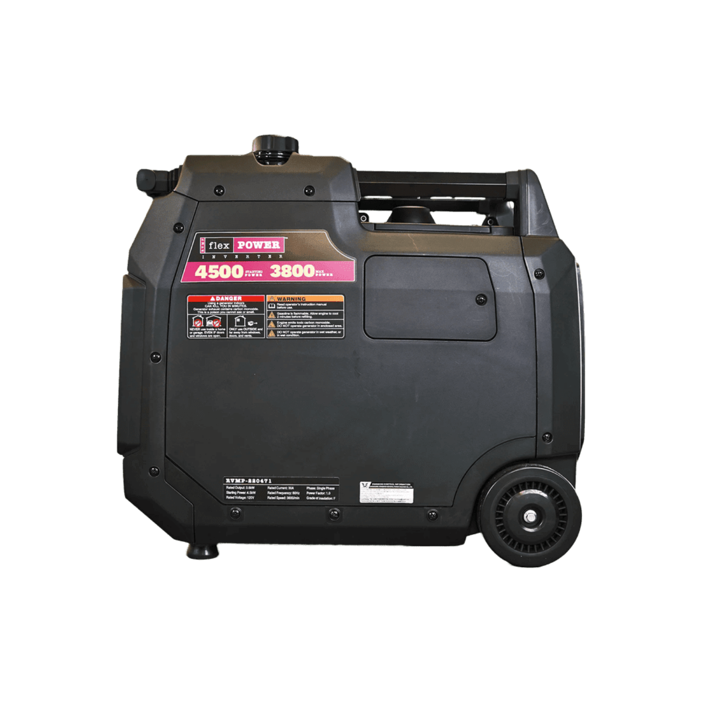 RVMP Flex Power 4500ies Inverter Generator 3600W/4500W Low THD RV and Parallel Ready Electric Start Gas New