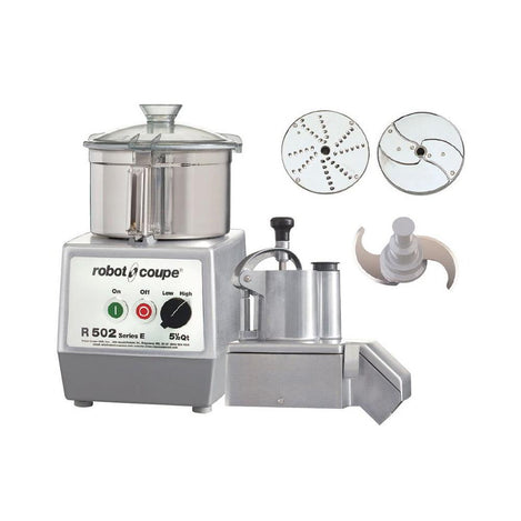 Robot Coupe 6 Qt. Stainless Steel 2-Speed Combination Processor - 1.2 Hp / 208-240V - R502