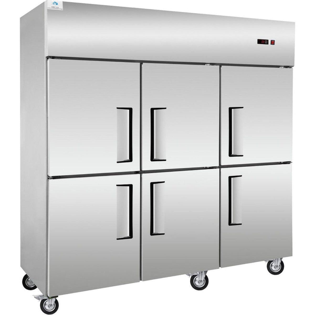 Chef AAA 72" Commercial Reach-In Freezer with 6 Solid Half Doors - SCD-660F