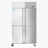 Chef AAA - Commercial Solid 4 Half Door Reach-In Freezer 32 cu.ft. - SCD-880F