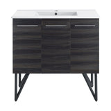Swiss Madison Annecy 36" Bathroom Vanity in Black Walnut - SM-BV223 - Backyard Provider
