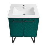 Swiss Madison Annecy 24" Bathroom Vanity in Barracuda Teal - SM-BV253T - Backyard Provider