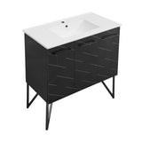 Swiss Madison Annecy 36" Bathroom Vanity in Phantom Black - SM-BV261B - Backyard Provider
