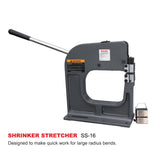 Kaka industrial Metal Stretcher Shrinker, SS-16 Metal Shrinker Stretcher with a Hand-operated Lever, 16 Gauge Mild Steel, 8-Inch Throat Depth,Stretcher with Two Sets of Jaws - 173220