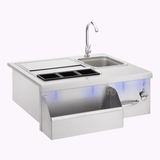 TrueFlame 30" Lighted Beverage & Prep Station - TF-BC-30L