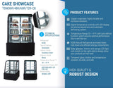 Chef AAA - 72" Curved Glass Bakery Case - TDM72R-CB