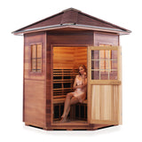 Enlighten Sauna Infranature Sierra - 4-Person Corner Outdoor Infrared Sauna - 16379