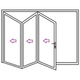 Teza 90 series 96" x 80" Bifold Door