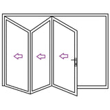 Teza 90 series 96" x 96" Bifold Door