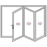 Teza 90 series 96" x 80" Bifold Door
