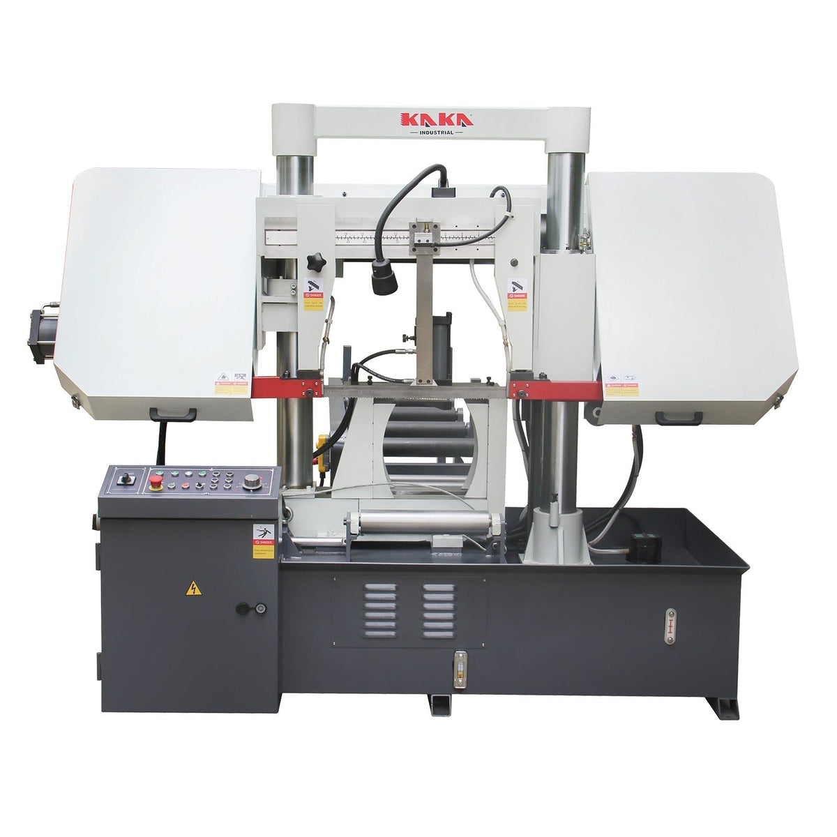 Kaka Industrial TGK-16A Double column horizontal band saw, Max cutting capacity 15.7 inch, vertical lifting, high stability. Cutting speed adopts hydraulic control, 230V 60HZ 3PH - 188304V230