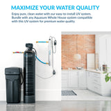 Aquasure Signature Series | 32,000 Grains Water Softener with 8 GPM Quantum UV De-Activator System and Triple Purpose Carbon Pre-Filter -AS-WSUV32D