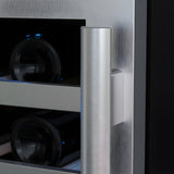 Avallon 48 Inch Wide 106 Bottle Capacity Wine Cooler with Door Locks and 2 Cooling Zones - AWC242SZDUAL