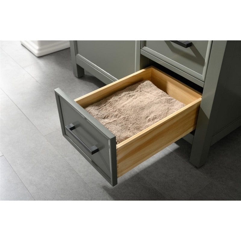 Legion Furniture WLF2136-PG 36 Inch Pewter Green Finish Sink Vanity Cabinet with Blue Lime Stone Top - Backyard Provider