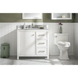 Legion Furniture WLF2136-W 36 Inch White Finish Sink Vanity Cabinet with Carrara White Top - Backyard Provider