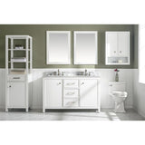 Legion Furniture WLF2154-W 54 Inch White Finish Double Sink Vanity Cabinet with Carrara White Top - Backyard Provider