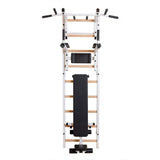 BenchK Swedish Ladder w/ Bench & Rack - White