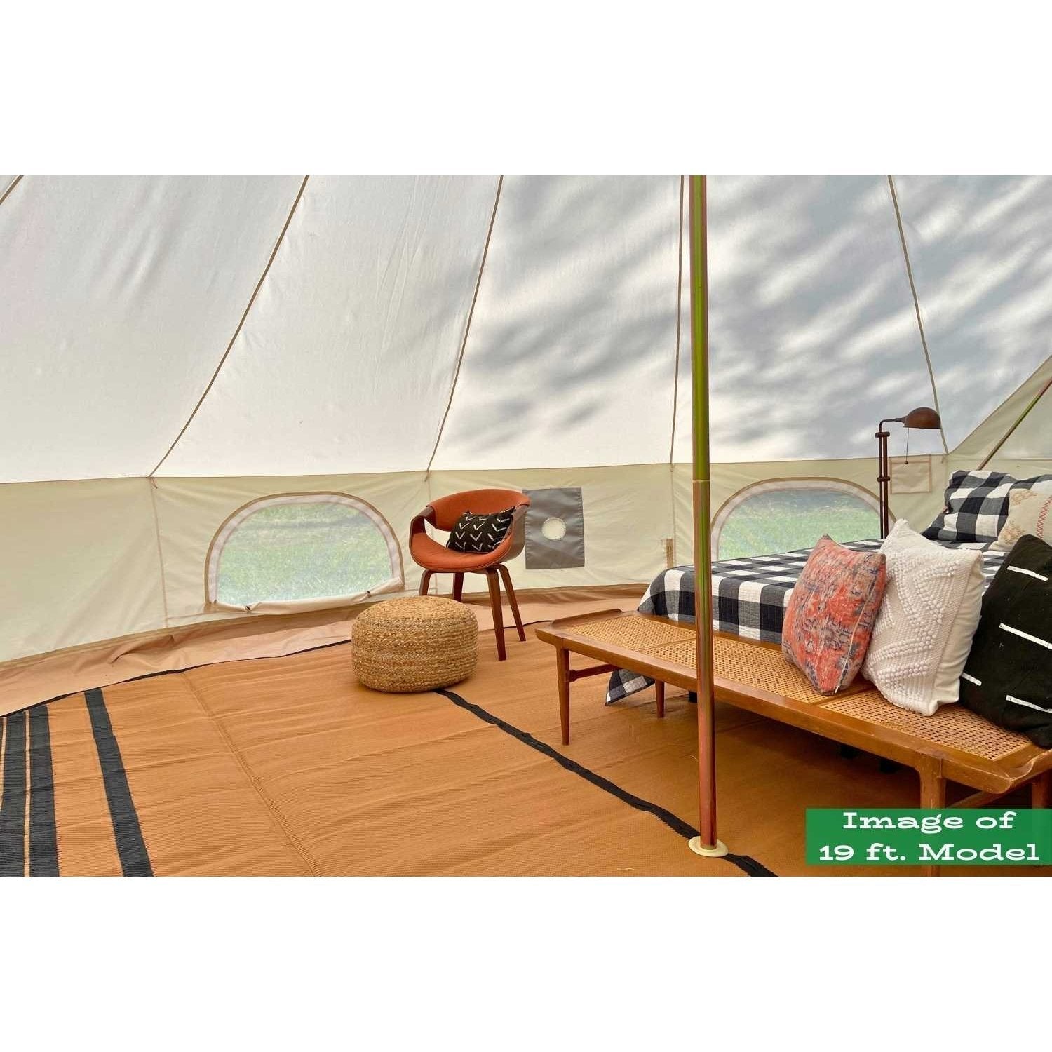 16' (5M) Zephyr™ Tent Cabin | Canvas Bell Tent - Backyard Provider
