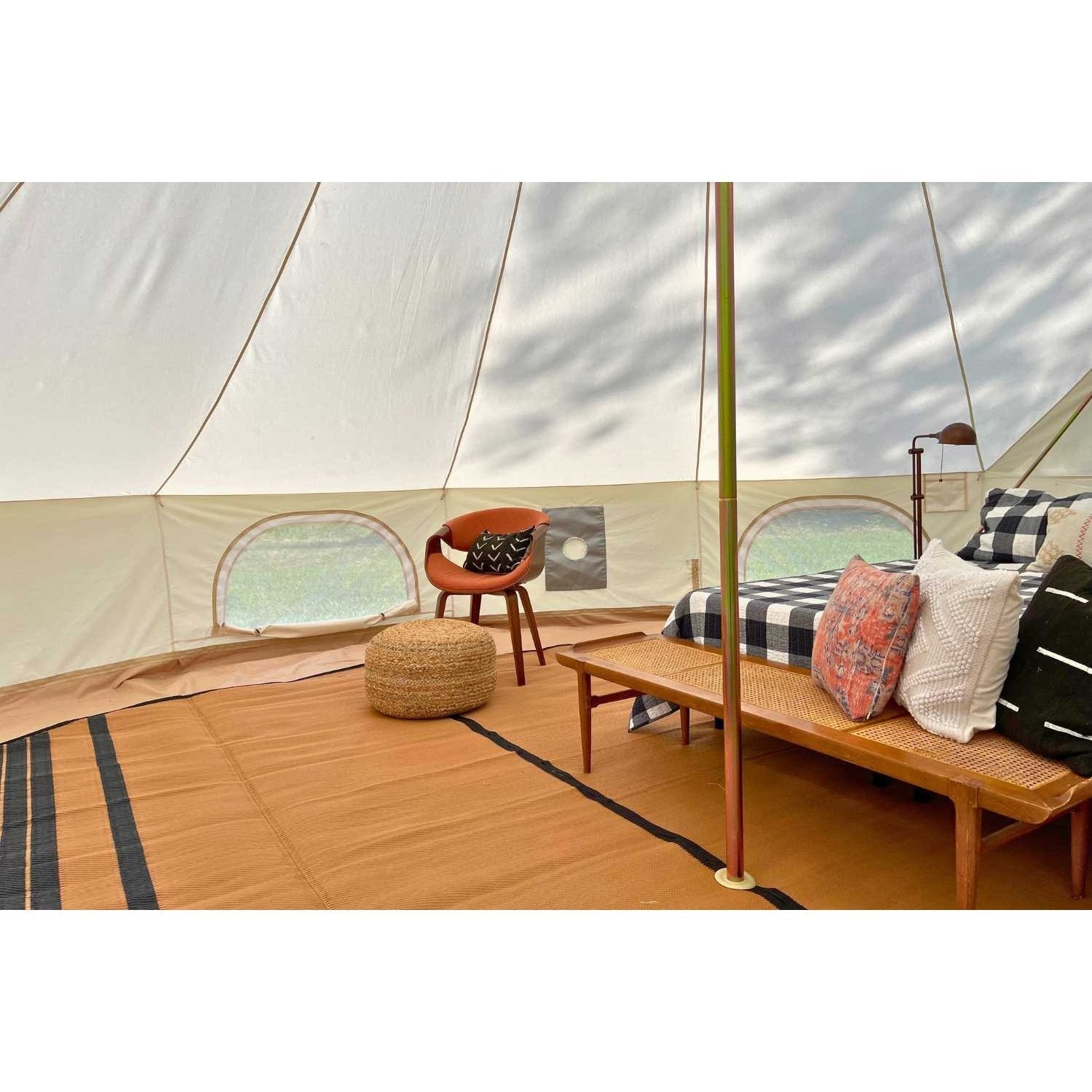 19' (6M) Zephyr™ Tent Cabin | Canvas Bell Tent - Backyard Provider