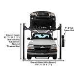 Atlas PRO8000EXT-L 4 Post Lift + RJ35 Sliding Jacks Combo - ATEXH-PRO8EXTL-COMBO-FPD