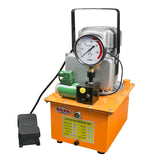 KAKA Industrial ZCB-700D 10000 PSI Hydraulic Electric Pump 750W Single Acting 110V Solenoid Pedal 7L Hydraulic Power Pack Cylinder - 162206V110